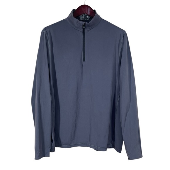 Greyson Other - Greyson Tate 1/4 Zip Mock Neck XL Gray Performance Stretch Golf Pullover LOGO